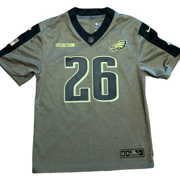 NFL Nike On Field Youth XL Jersey Philadelphia Eagles #26 Sanders Olive - Picture 1 of 7